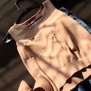 Tan/Pink Dress Shirt Sleeveless